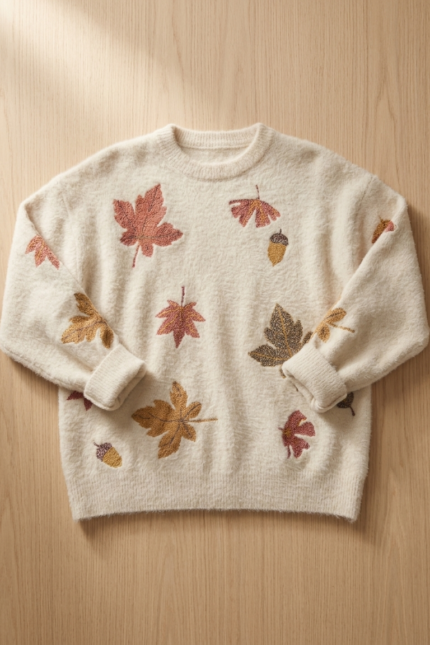 Embroidered Knit Sweater