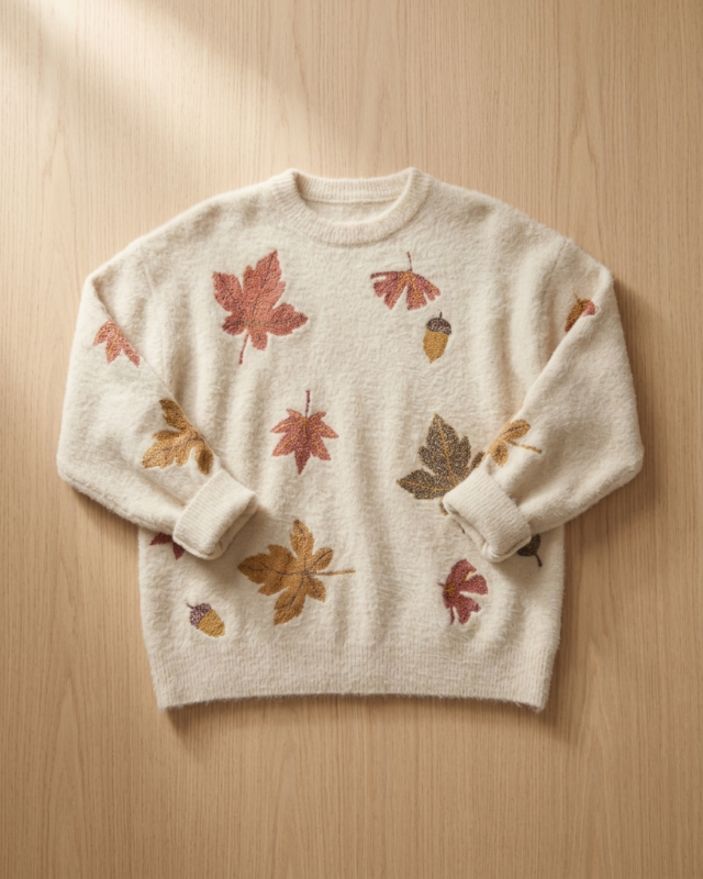 Embroidered Knit Sweater