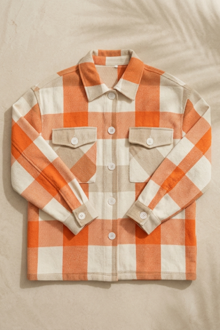 Plaid Flannel Shirt Jacket